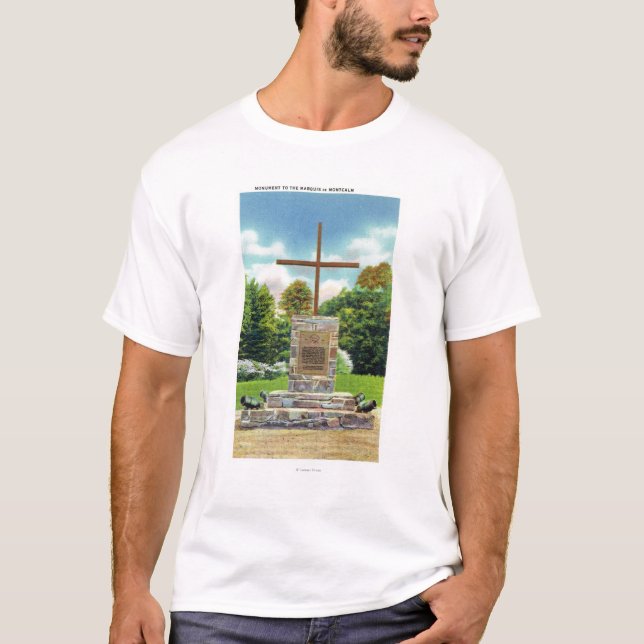 Markis de Montcalm Monument plats T-shirt (Framsida)