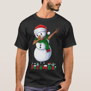 märklig snögubbe-dans t shirt
