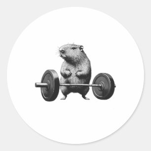 Marklyft Capybara Rolig Fitness Gnagare Älskare Tr Runt Klistermärke
