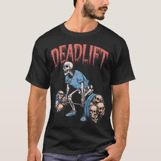 Marklyft Skalle Skelett Träning Styrkelyft Gym L T Shirt