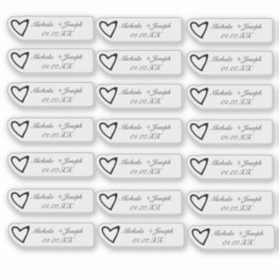 Märkmärke för Bröllop Logotyp för bulkförpackning  Klistermärken