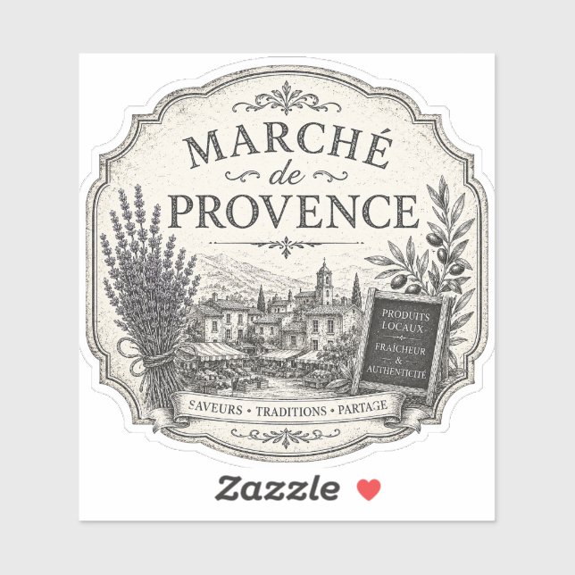 marknad provence vinyl dekal (Ark)