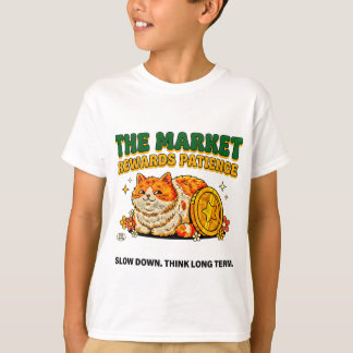 Marknaden Belönar Tålamod Lucky Cat Entreprenör T Shirt