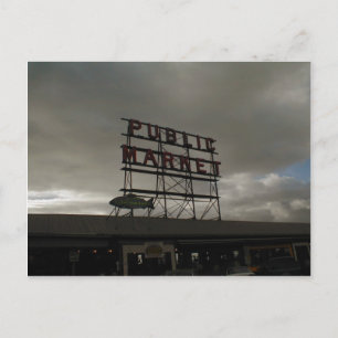 Marknaden för Pike Ställe i Seattle Vykort