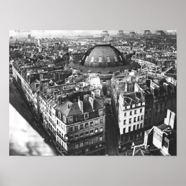 Marknaden för spannmål, Paris, före 1887 Poster (Framsidan)