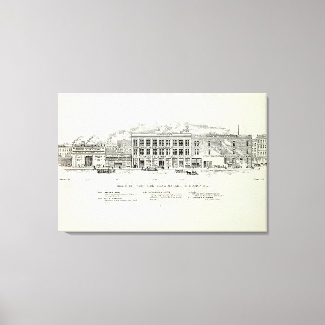 Marknaden för Väster av Beale och Uppdrag Canvastryck (Framsida)