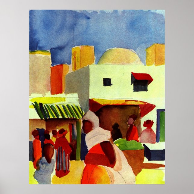 Marknaden i Alger Poster (Framsidan)