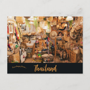 Marknaden i Bangkok Thailand Vykort