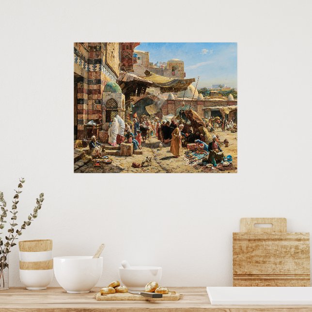 Marknaden i Jaffa | Gustav Bauernfeind | Poster (Kök)