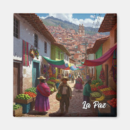 Marknaden i La Paz Bolivia Travel Magnet