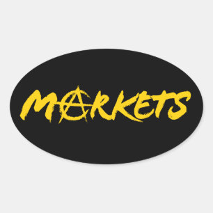 Marknader Ovalt Klistermärke