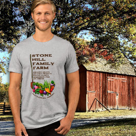 Marknadsannonsering för familjejordbruk t shirt