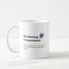 Marknadsavdelningens medarbetarpresent kaffemugg
