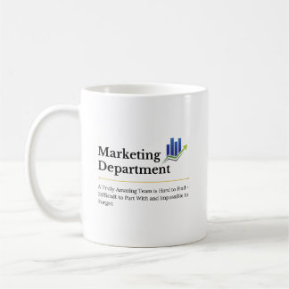 Marknadsavdelningens medarbetarpresent kaffemugg