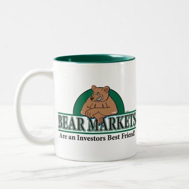 Marknadsbaserade investeringar - investerare - bäs Två-Tonad mugg (Vänster)