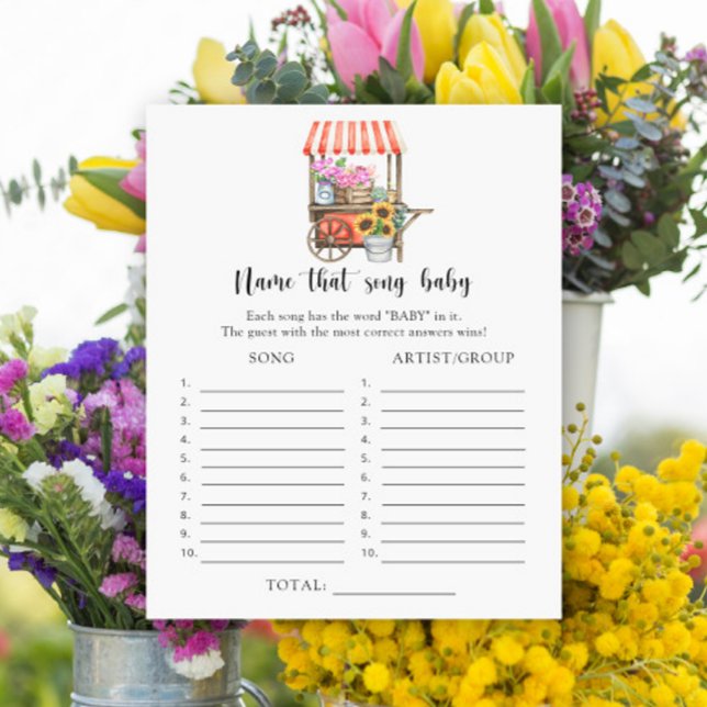 Marknadsblommor, babydusch - Namn den Baby Sång (Skapare uppladdad)