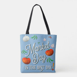 Marknadsdag är den bästa dagen! tygkasse