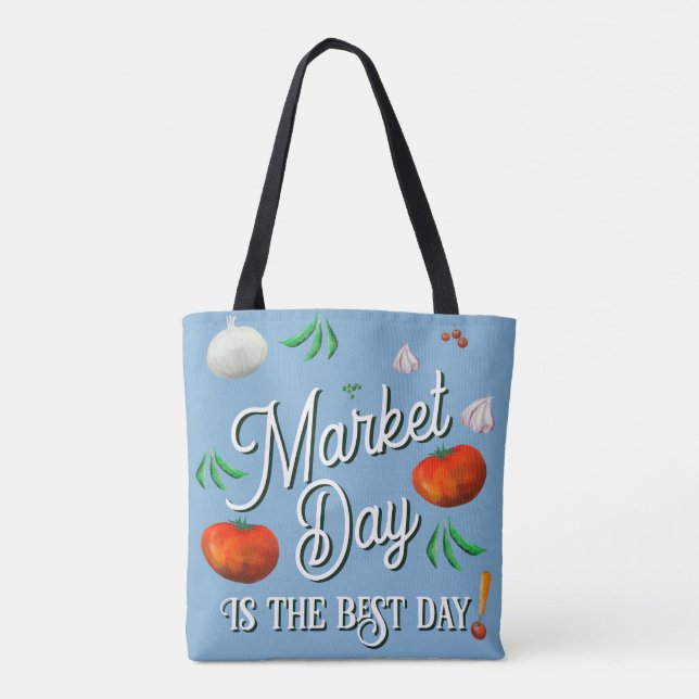 Marknadsdag är den bästa dagen! tygkasse (Baksida)