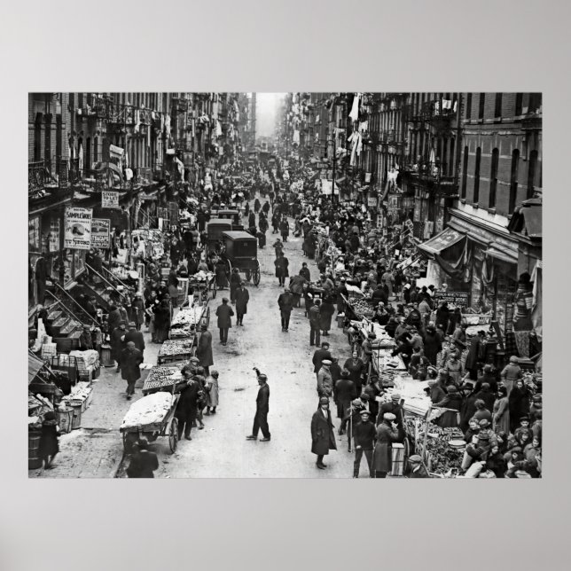 MARKNADSDAG - LÄGRE ÖSTER SIDE MANHATTAN C. 1902 POSTER (Framsidan)