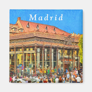 Marknadsföra av San Miguel i Madrid. Magnet