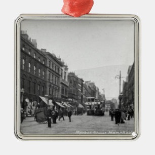 Marknadsföra gatan, Manchester, c.1910 2 Julgransprydnad Metall