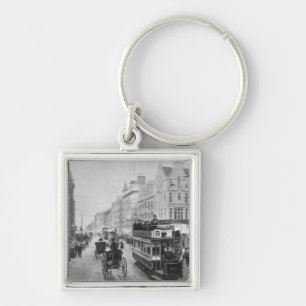 Marknadsföra gatan, Manchester, c.1910 Fyrkantig Silverfärgad Nyckelring