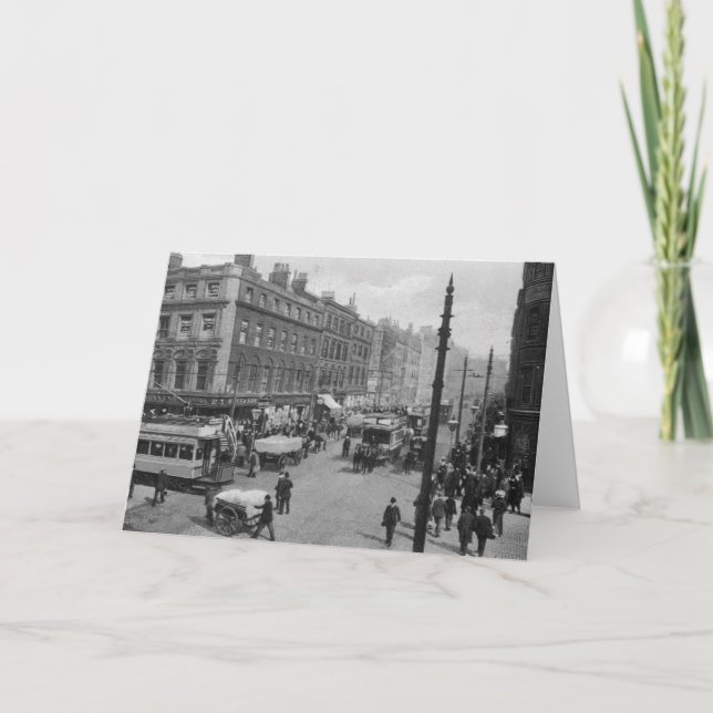 Marknadsföra gatan, Manchester, c.1910 Kort (Framsida)