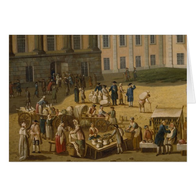 Marknadsföra i förändraen Markt, Potsdam, 1772 Hälsningskort (Framsidan Horizontal)