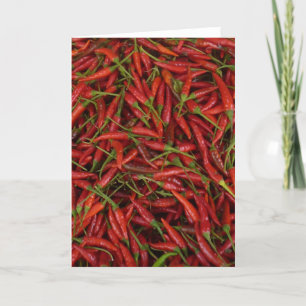 marknadsföra röda chilis kort