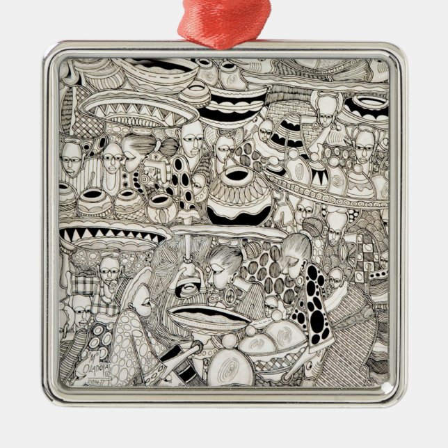 Marknadsföra stället julgransprydnad metall (Framsidan)