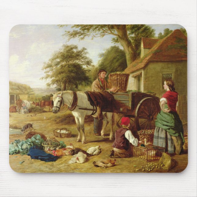 Marknadsföravagnen, 1864 (olja på kanfas) musmatta (Framsidan)