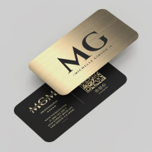 Marknadsföring Black Faux Guld Monogram Elegant Mo