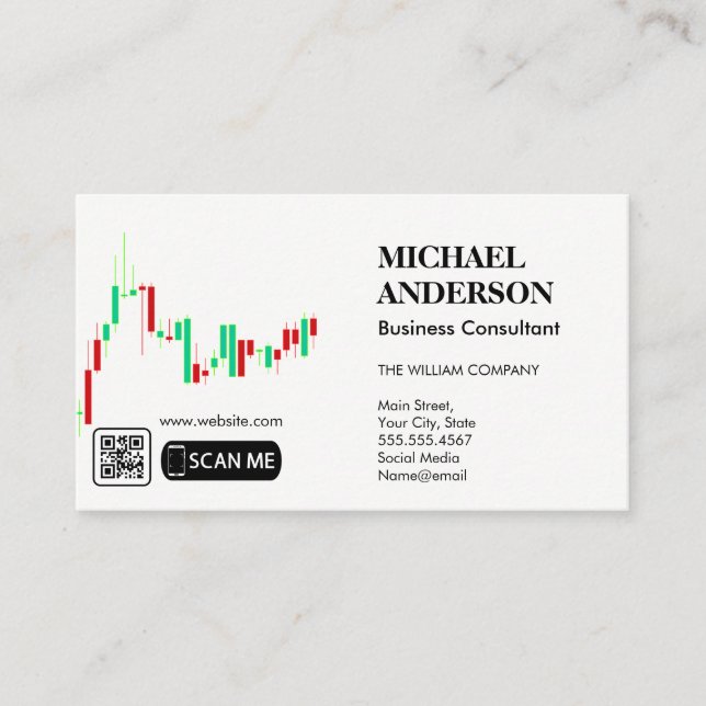 Marknadsföring Consulting | Diagram för diagramdat Visitkort (Framsida)