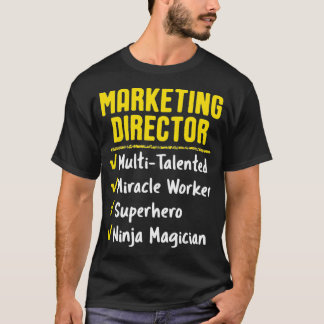 Marknadsföring Director Miracle Worker Superhjälte T Shirt