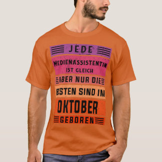 Marknadsföring födelsedag Oktober, född medieassis T Shirt