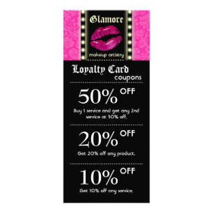 Marknadsföring för Makeupkonstnär Cards rosa Reklamkort