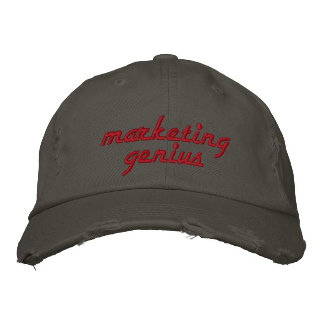 Marknadsföring Genius Embroized Hat Broderad Keps (Framsida)