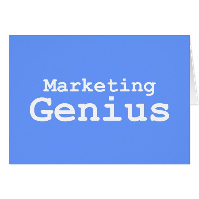 Marknadsföring Genius Gifts Hälsningskort (Framsidan Horizontal)