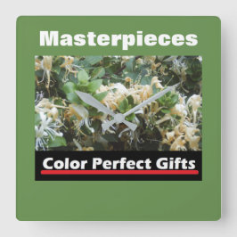 Marknadsföring honeysuckle fyrkantig klocka