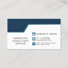 Marknadsföring konsult Blue & WhiteBusiness Card Visitkort