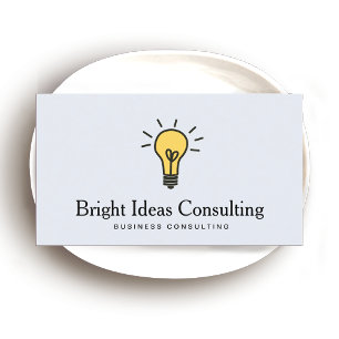 Marknadsföring-konsulttjänster för Light Bulb Logo Visitkort