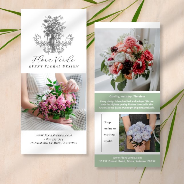 Marknadsföring-kort för antik blomma i Kreativ Reklamkort (Skapare uppladdad)