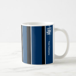 Marknadsföring Logotyp QR kod Blue Black White Ran Kaffemugg
