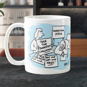 Marknadsföring Manager körs under en försäljningsp Kaffemugg