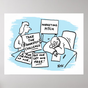 Marknadsföring Manager körs under en försäljningsp Poster