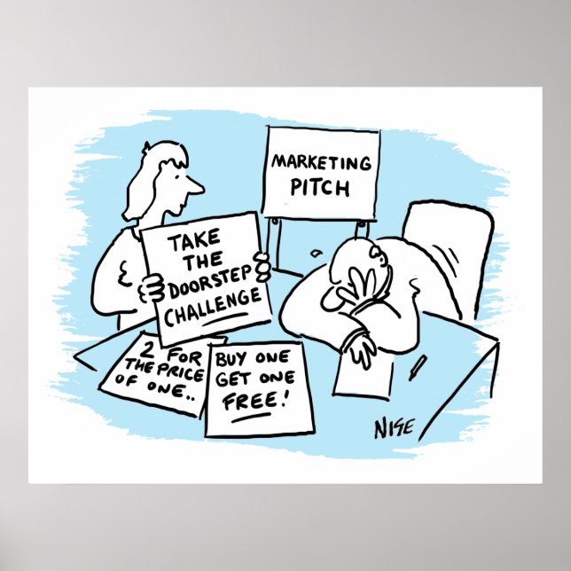 Marknadsföring Manager körs under en försäljningsp Poster (Framsidan)