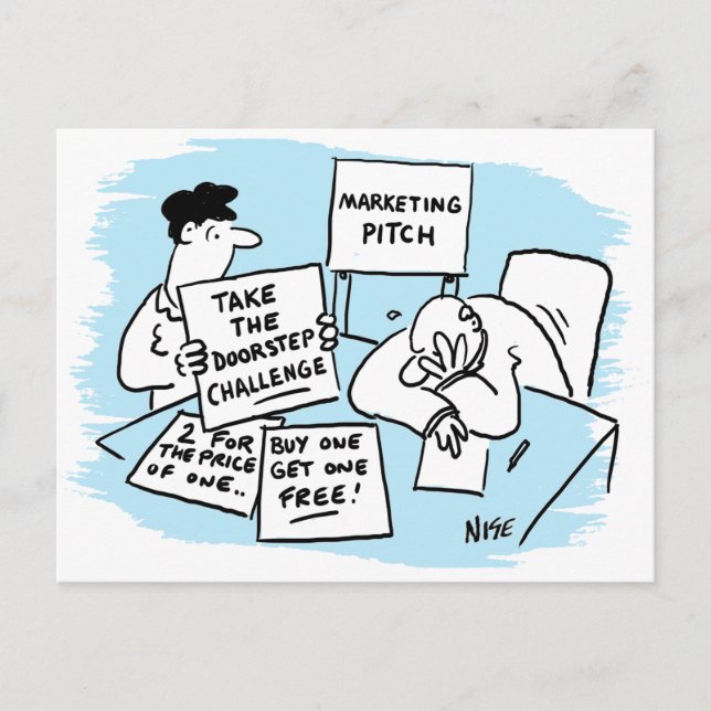 Marknadsföring Manager körs under en försäljningsp Vykort (Framsida)