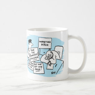 Marknadsföring Manager med Sales Kampanj Ideas Kaffemugg