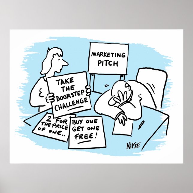 Marknadsföring Manager med Sales Kampanj Ideas Poster (Framsidan)