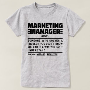 Marknadsföring Manager Noun Annonsspecialist T Shirt